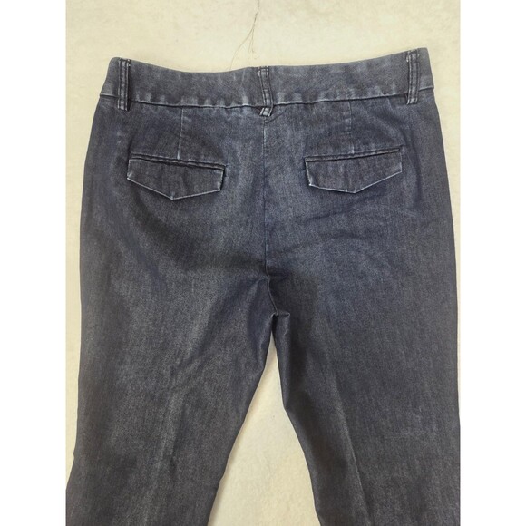 Y2k Womens Flare Jeans 8R Low Rise Dark Wash Bootcut Stretch Denim Casual Boho - Picture 7 of 11